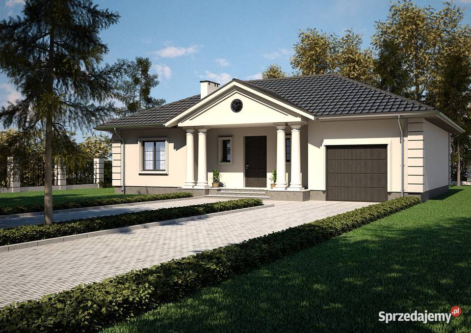 Projekt Domu Parterowego DWOREK POLSKI B668 Kraków sprzedam
