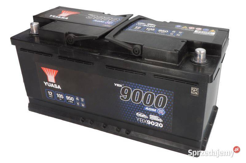 Akumulator YUASA 12V 105Ah950A STARTSTOP AGM Akumulatory Wrocław