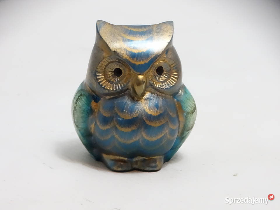 Statuetka Sowa Retro Figurka Vintage Mosiądz Biłgoraj sprzedam