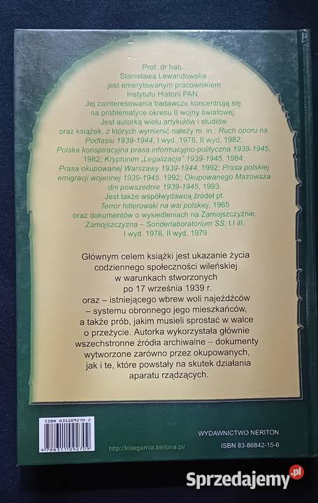S Lewandowska Życie codzienne Wilna w latach II Antykwariat Koźminek