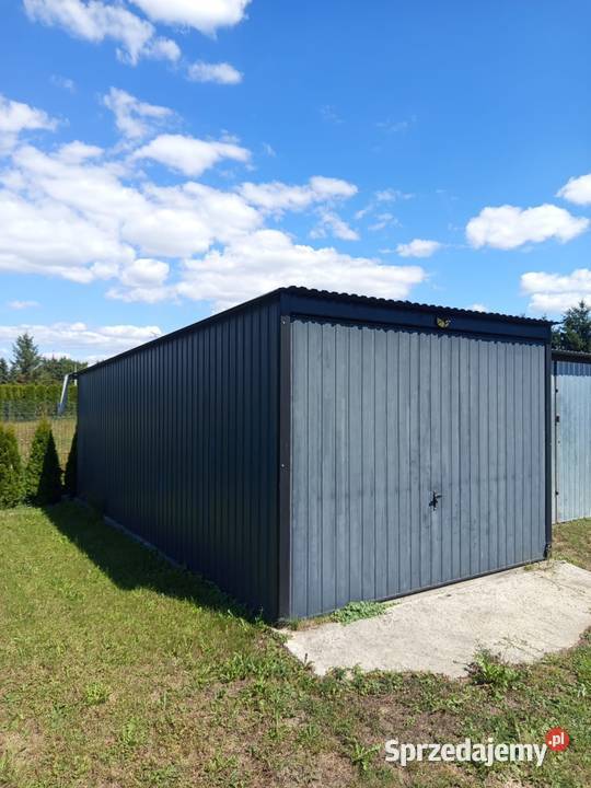 Garaż blaszany 3x6m brama uchylna do góry stan Łopuszka Mała