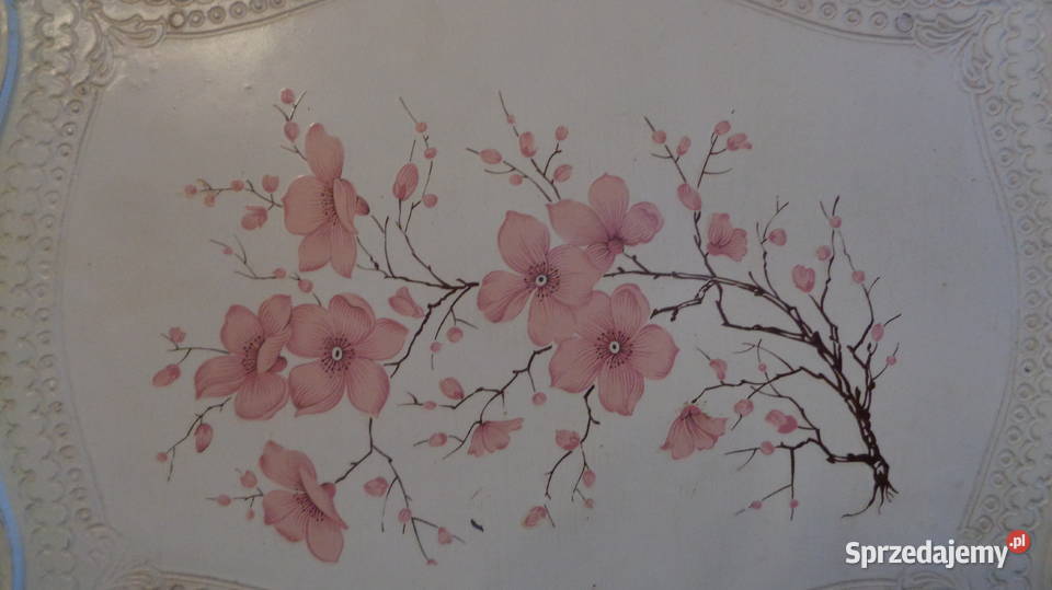 taca biała w kwiaty Mielnica Duża