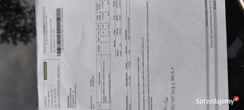 Kuchnia Amica indukcyjna Pietrzykowice sprzedam