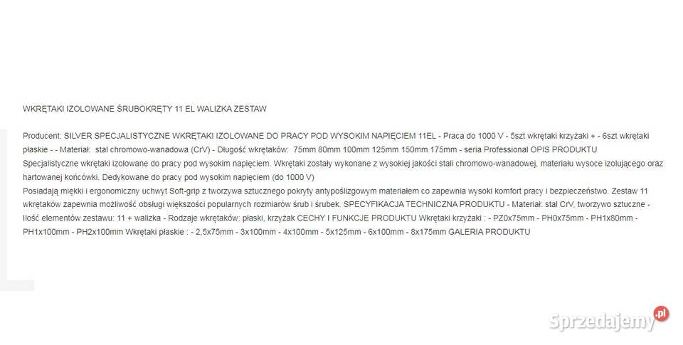 Wkrętaki śrubokręty izolowane 11 w walizce nowy Dęblin