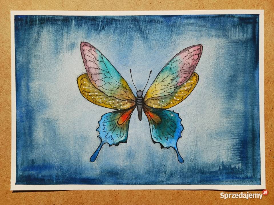 Akwarela Akwarelka Obraz pt Fantazja ok 21 x 30 dolnośląskie Zabłocie