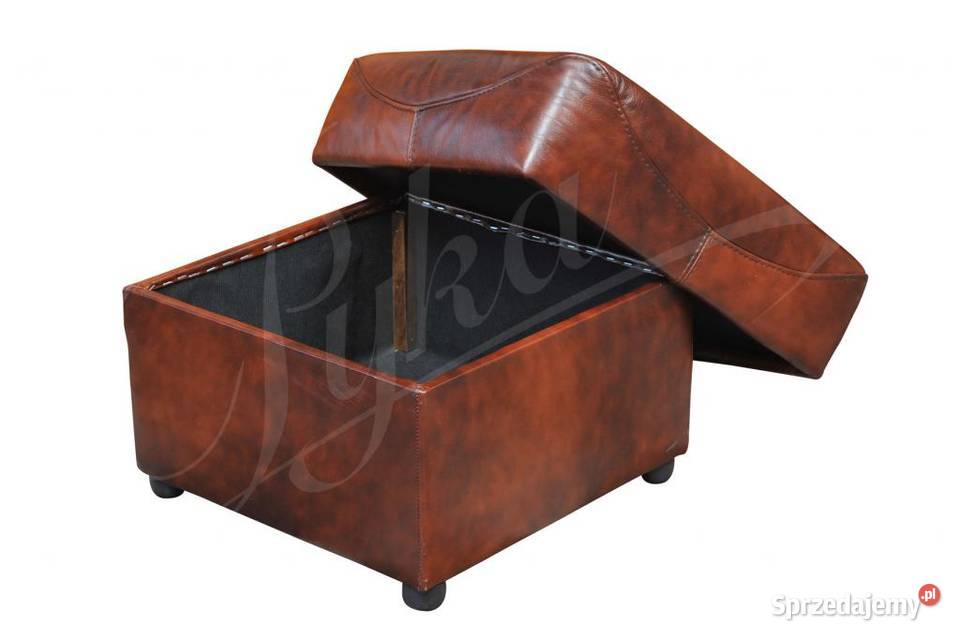 Nowa Pufa 40x40 SKÓRA Naturalna Kolor Do Wyboru 40cm Olesno sprzedam