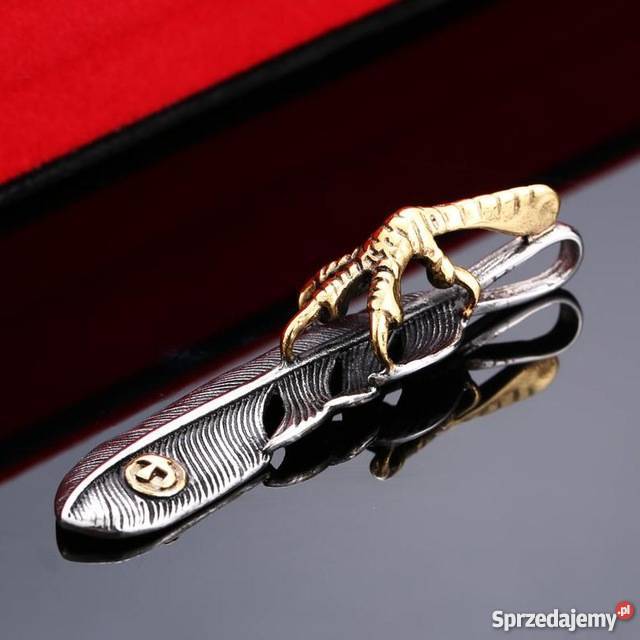 Wisiorek naszyjnik pióro seria Boho stal 316L 70 Starachowice