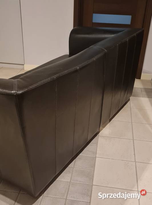 Skorzane używane solidne styl kolonialny sofa
