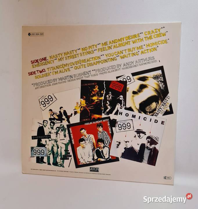 999 The 999 Singles Album LP 1980 Ariola Germany Koszalin sprzedam