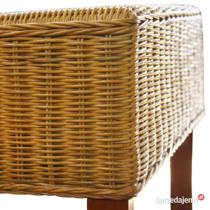 Krzesła stołowe 6 brązowe naturalny rattan Warszawa
