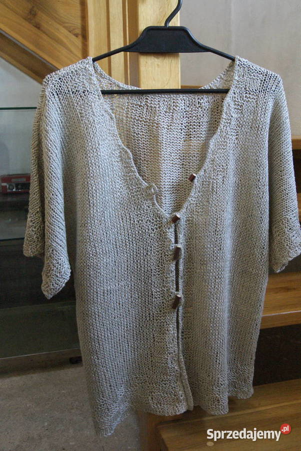 Bluzka swetr len rękodzieło artystyczne Łódź sprzedam