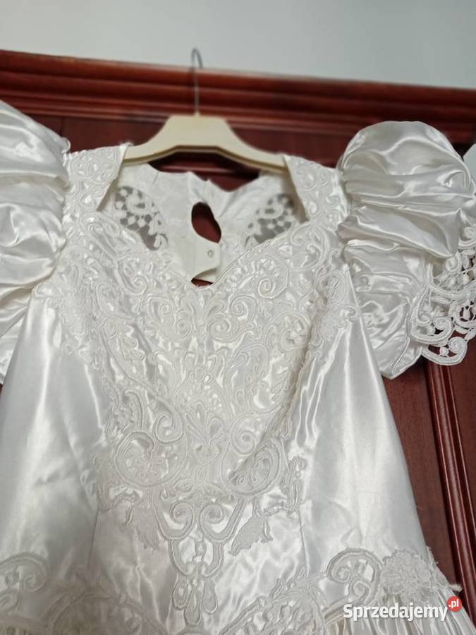 suknia ślubna biała z bufkami praniu Warszawa sprzedam