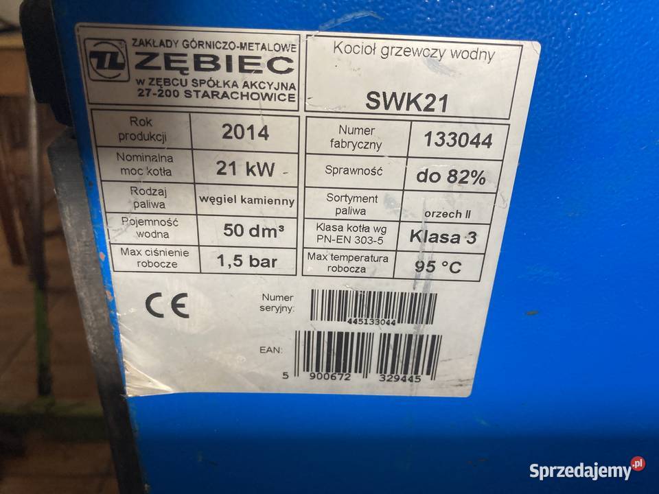 Piec Zębiec 21kW podkarpackie Domaradz