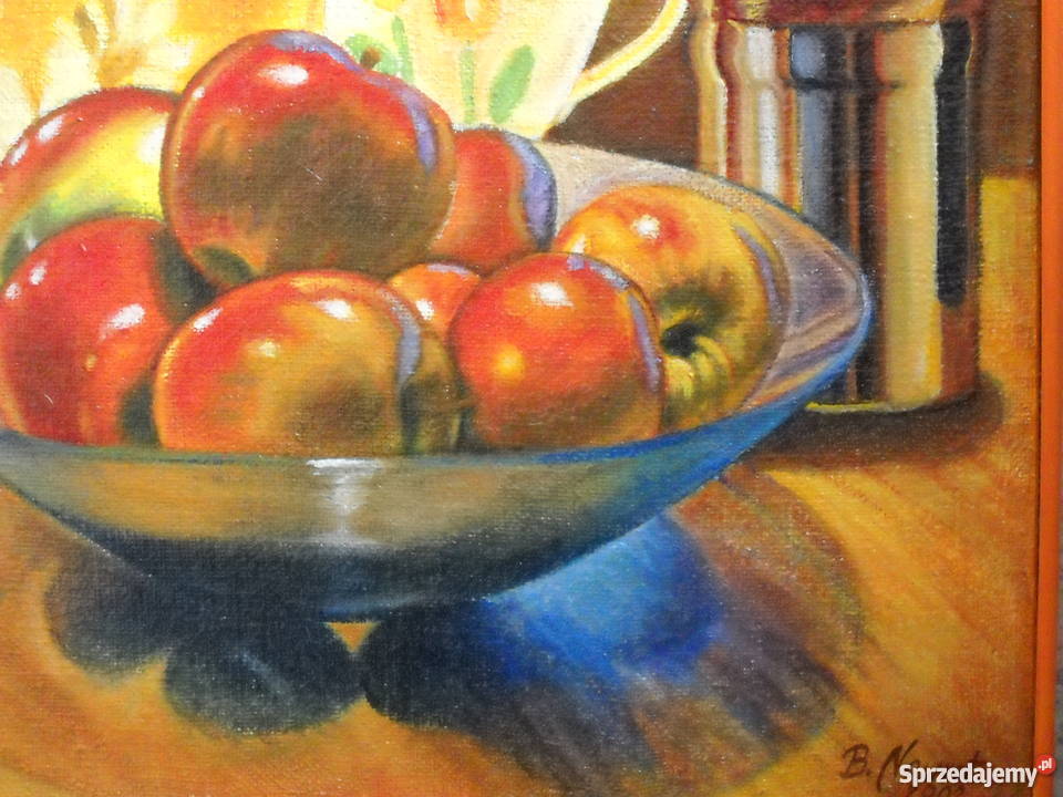 Obraz olejnyJabłka40x355 Antyki, Sztuka, Kolekcje małopolskie Kraków