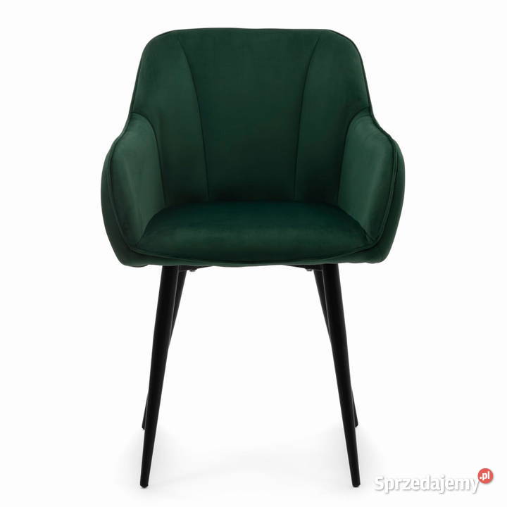 Krzesło Tapicerowane Lago Butelkowa Zieleń