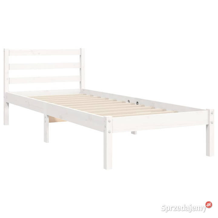 Rama łóżka z wezgłowiem biała lite drewno 90x200 Warszawa sprzedam