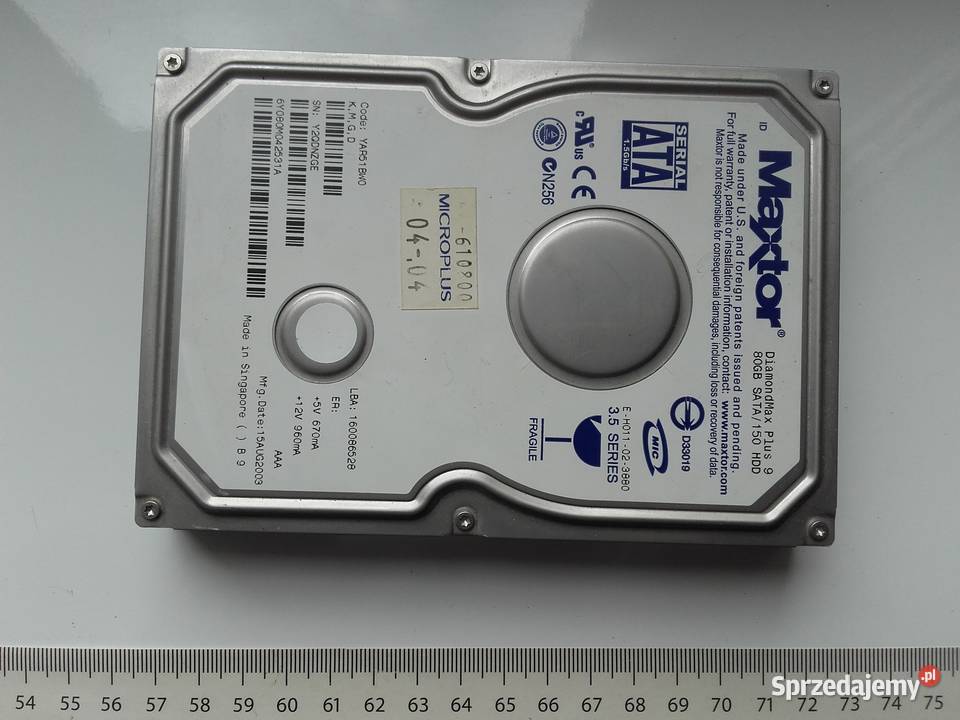 Dysk HDD 80GB Maxtor DiamondMax Plus 9 SATA Bydgoszcz
