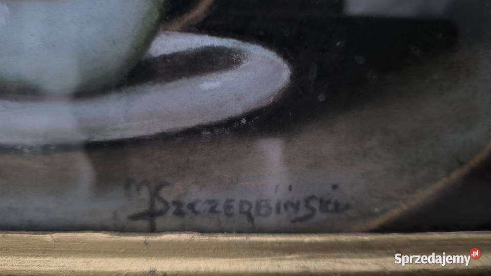 Piękny obraz martwa natura kwiaty Marian Łódź