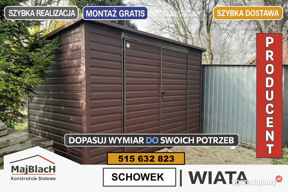 Duży Garaż Blaszany ZŁOTY DĄBDREWNOPODOBNY sprzedam