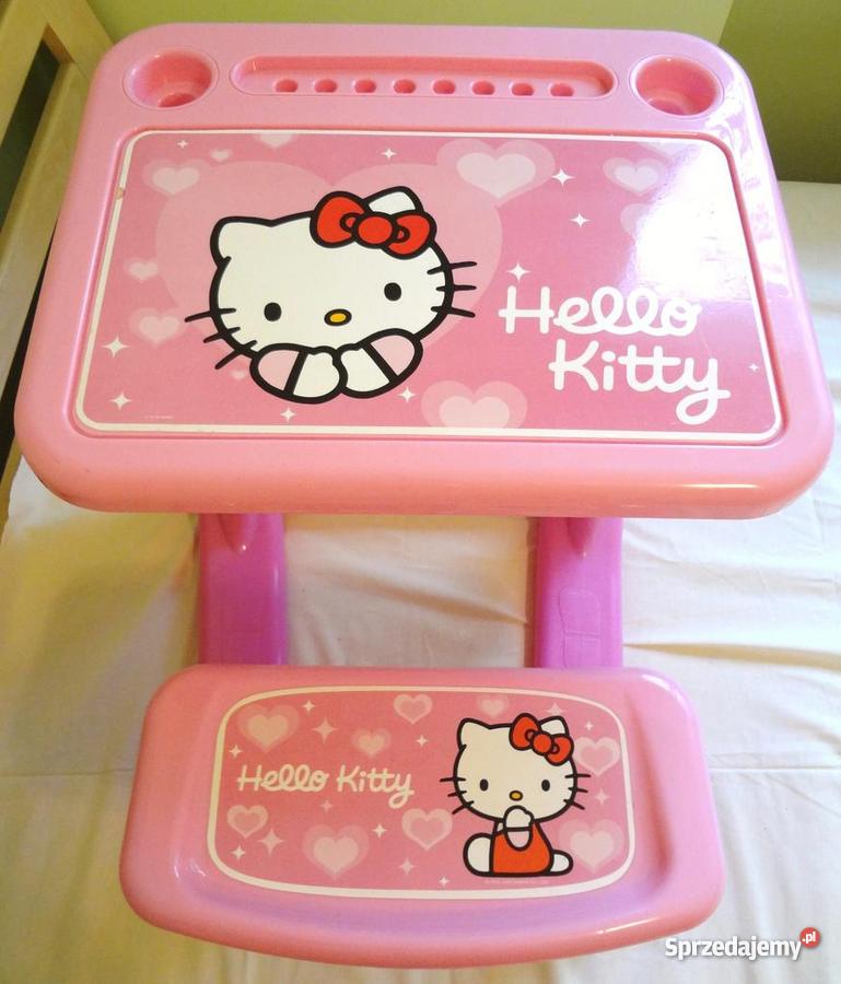 Różowe Biurko STOLIK Hello Kitty ŁAWECZKA z krze Bydgoszcz