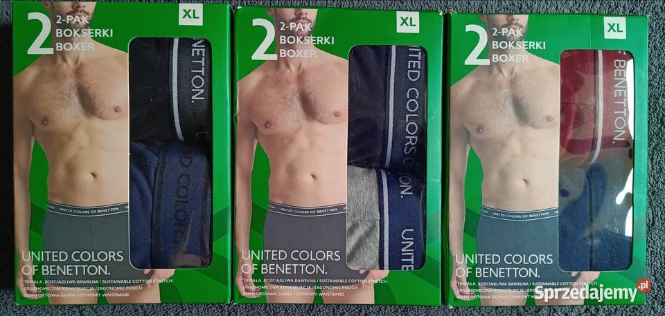 UNITED COLORS OF BENETTON bokserki męskie 2pak Ełk sprzedam