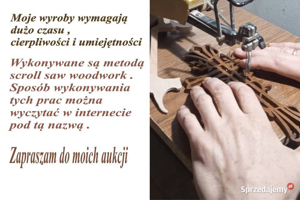 Krzyż drewniany ręcznie wykonany drewno buk sprzedam