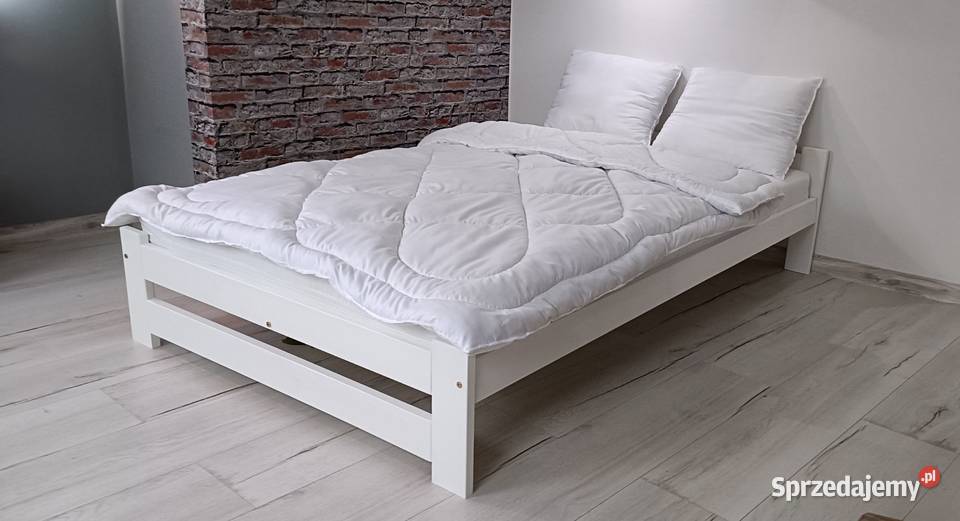 Łóżko + Materac 140x200 Białe