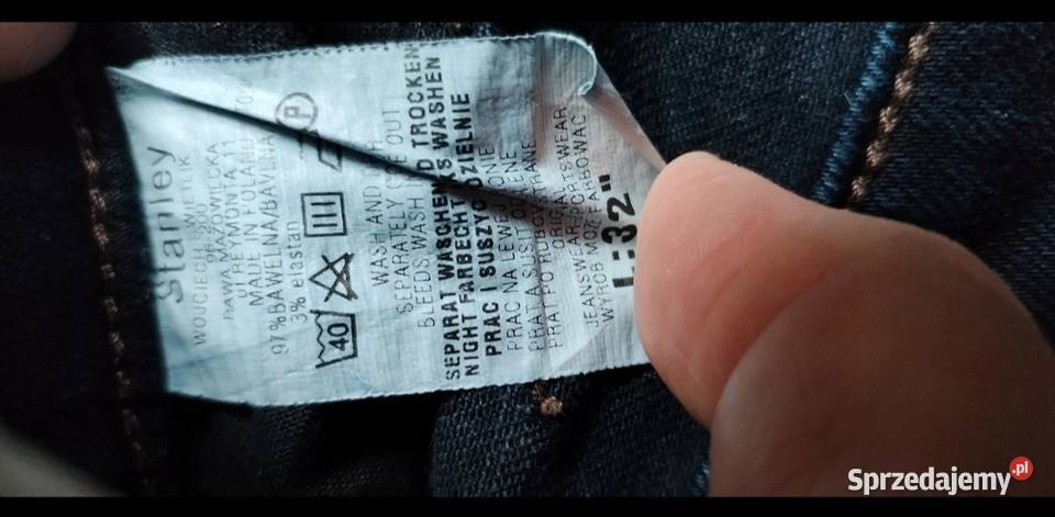 Jeansy Stanley L32 Równe sprzedam