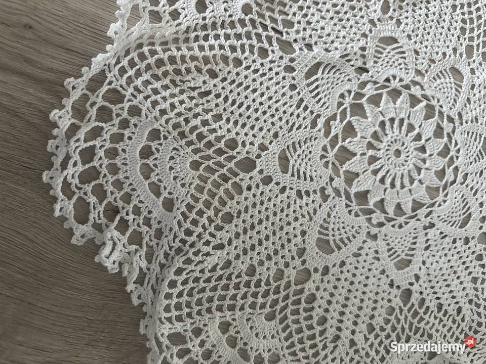 Serweta serwetka szydełko okrągłe cacko śr60 Łódź