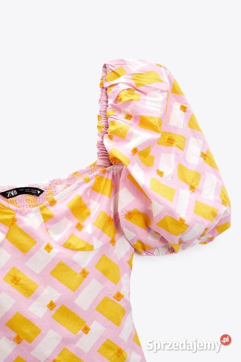 ZARA BODY Z POPELINY BLUZKA Z NADRUKIEM 36 S