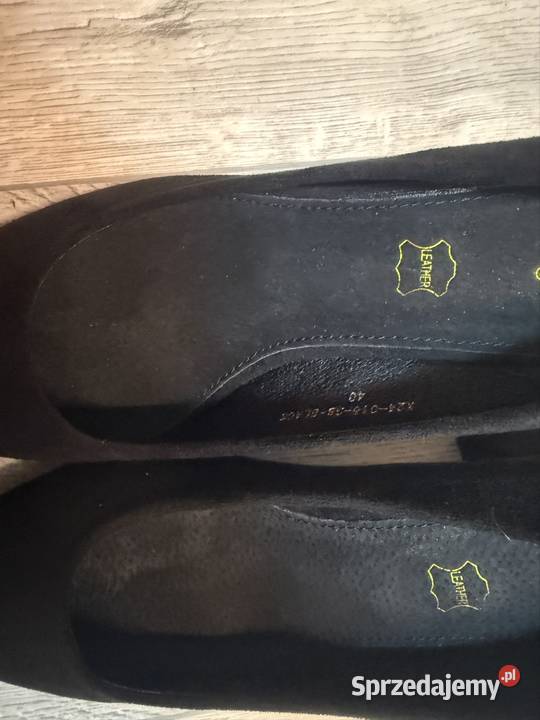 40 Leather Czarne czółenka wieczorowe ze inna Czółenka Kraków