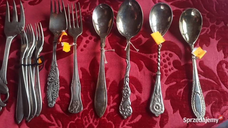 Platerowe łyżeczki widelczyki Nożyki