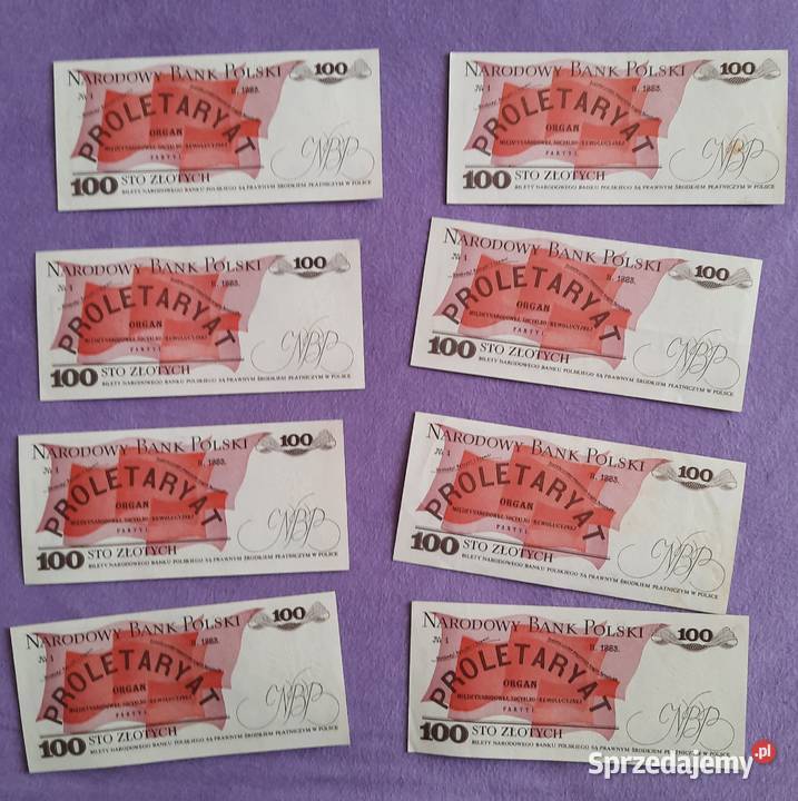 Banknot 100 z 1988 r Ludwik Waryński seria PZ Sosnowiec