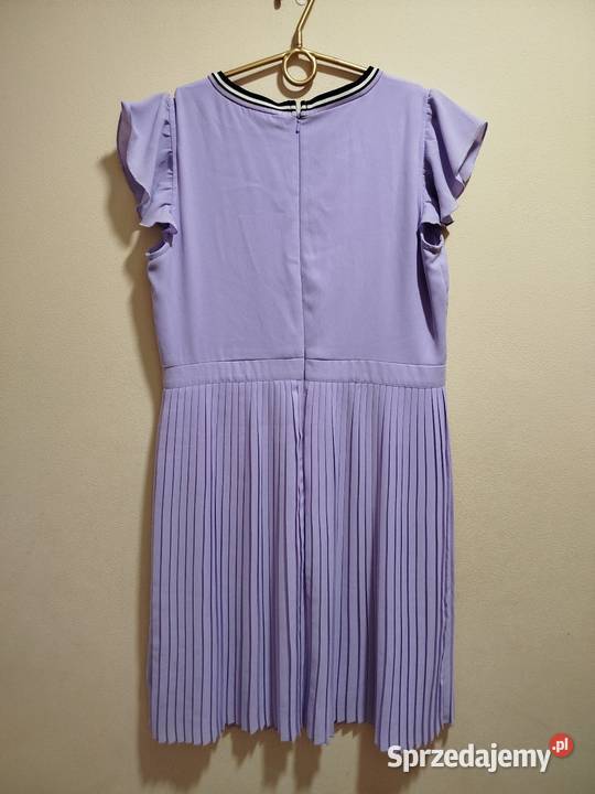 Elegancko okazyjna sukienka rozmiar 44 fioletowy