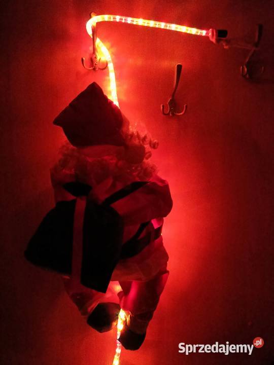 Mikołaj wspinający się linie z wężem led Tarnobrzeg