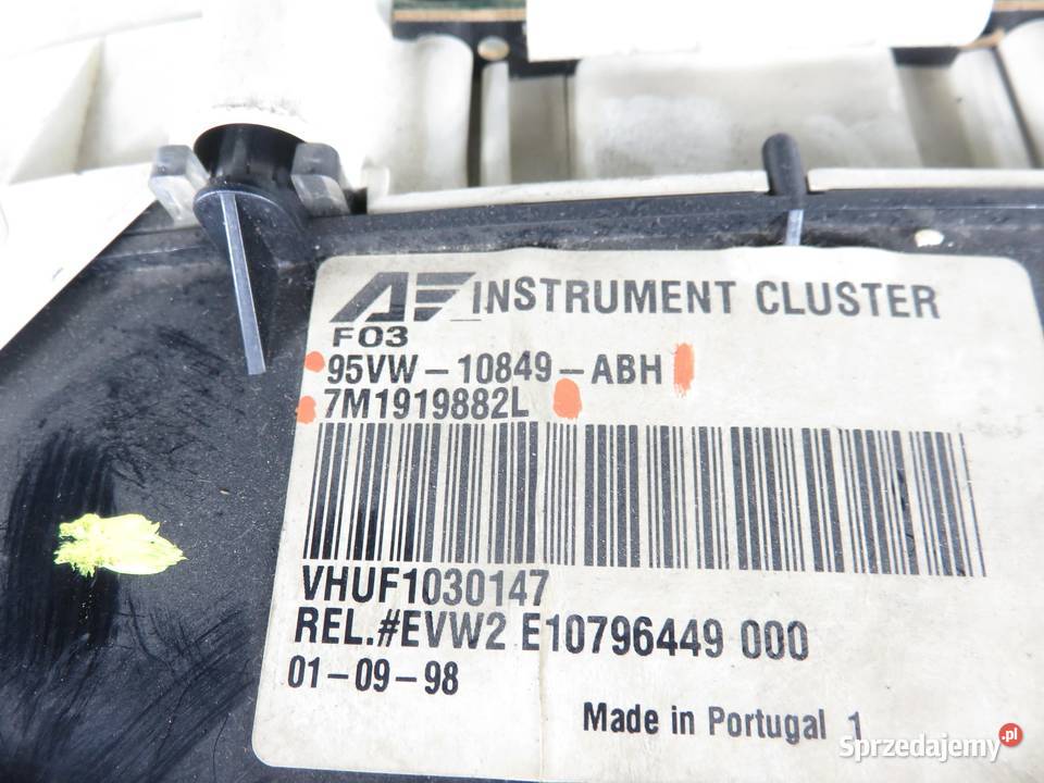 LICZNIK VW SHARAN I 19 TDI 7M1919882L