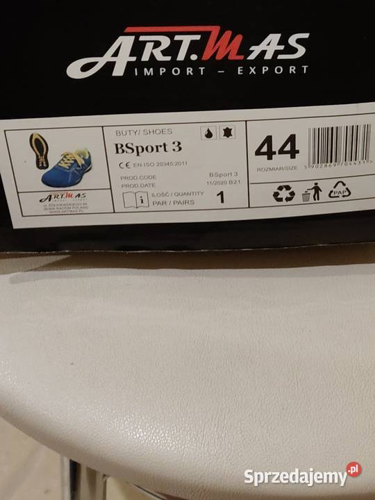 ARTMAS BSport 3 półbuty ochronne granatowożółte