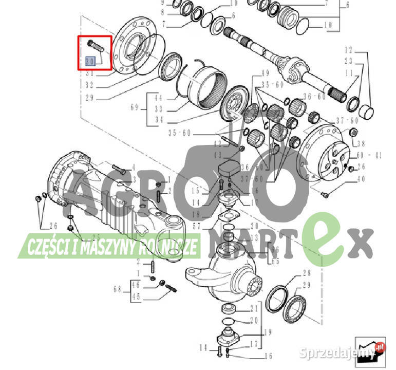 F432277 HU9306074 106080 048680 ŚRUBA JD Wichrów