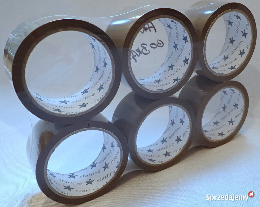 Taśma klejąca pakowa brązowa 60m Mocna acrylowy Siewierz
