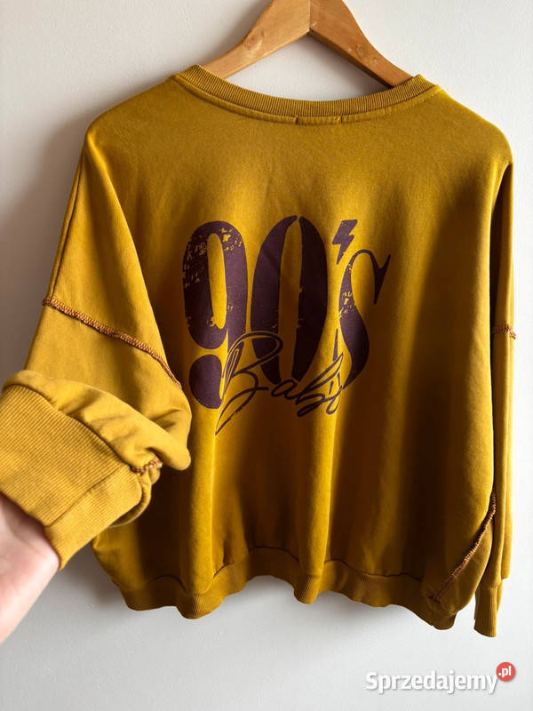 Bluza damska musztardowa oversize vintage 90s Bluzki i koszule Szczecin