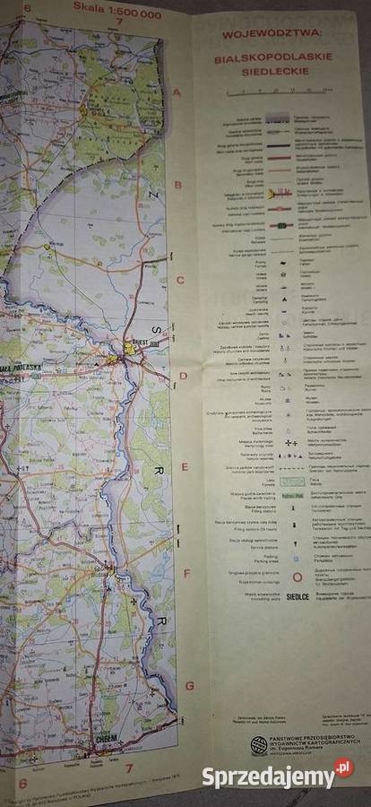 Mapa KrajSamochodowa Województw Bialskopodlaskie Łęczyca