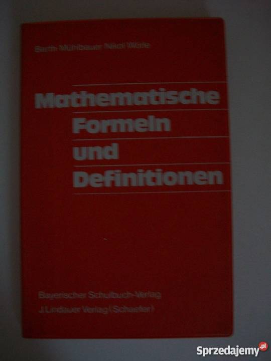 MATHEMATISCHE FORMELN UND DEFINITIONEN sprzedam