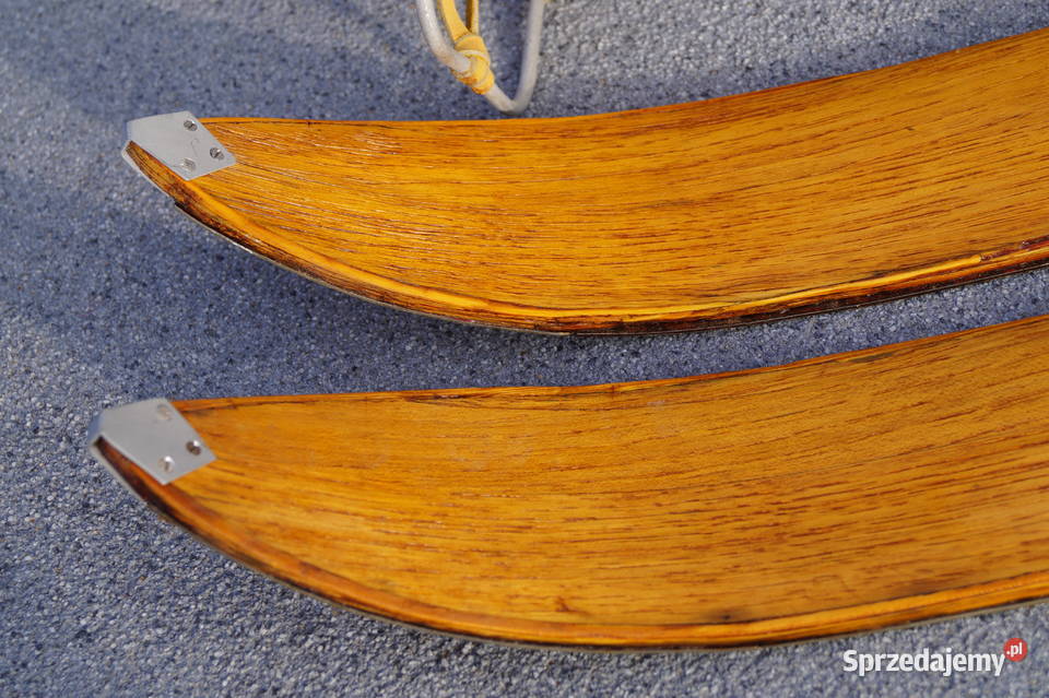 Stare narty hikorowe 180 kijki Pruchnik