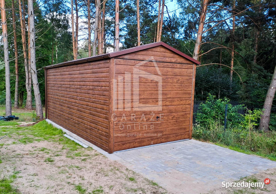 GARAZ BLASZANY 3m x 6m dwuspad ciemny orzech Ostrowiec Świętokrzyski sprzedam