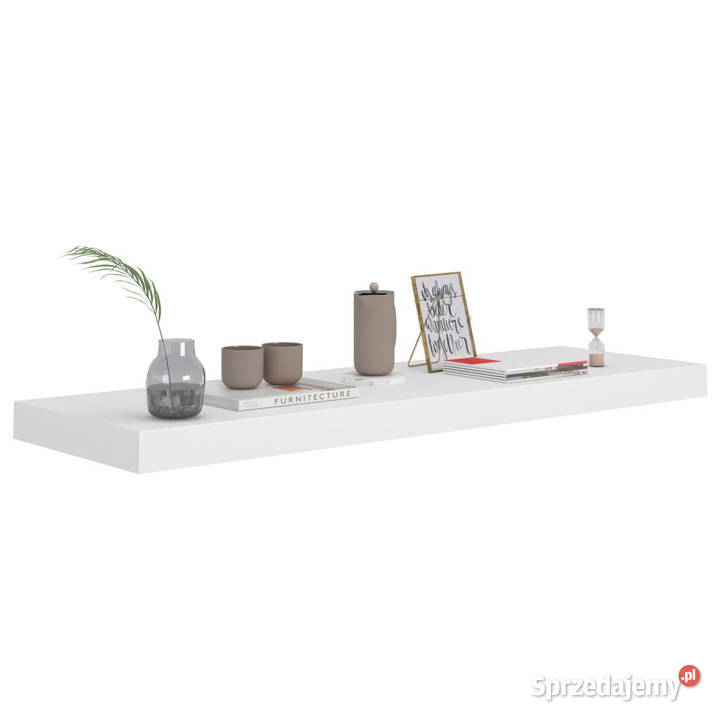 Półki ścienne 2 białe 80x235x38 MDF WM323815 mazowieckie Warszawa