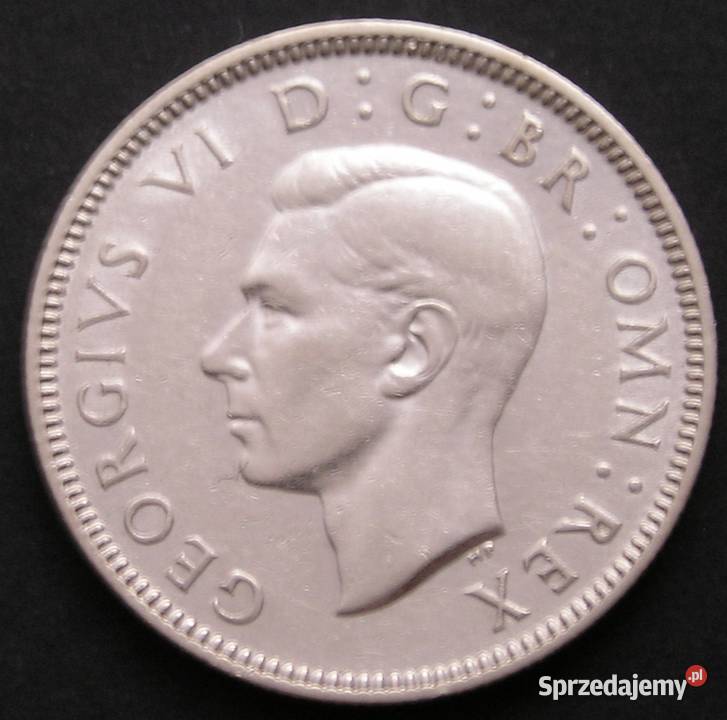 WIELKA BRYTANIA 1 SHILLING 1939 JERZY VI SREBRO Łódź