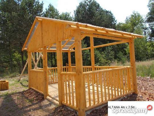 Altanka wiata z okrąglaków Słubice