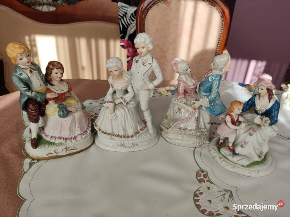 porcelanowe figurki 4 sztuki pary Gorzów Wielkopolski
