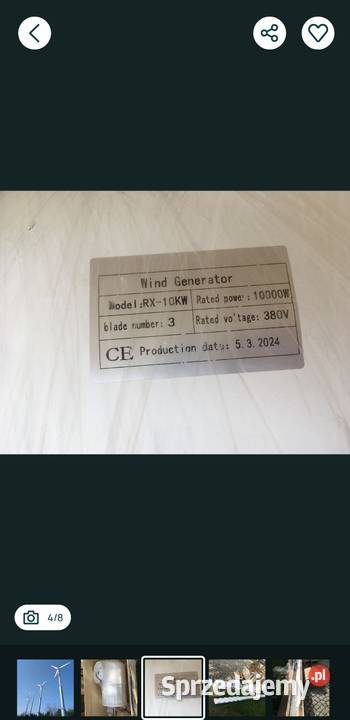 Wiatrak Elektrownia wiatrowa 10 KW Kontroler