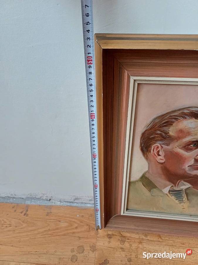 Stary obraz akwarela szklem sygnowana w prawym